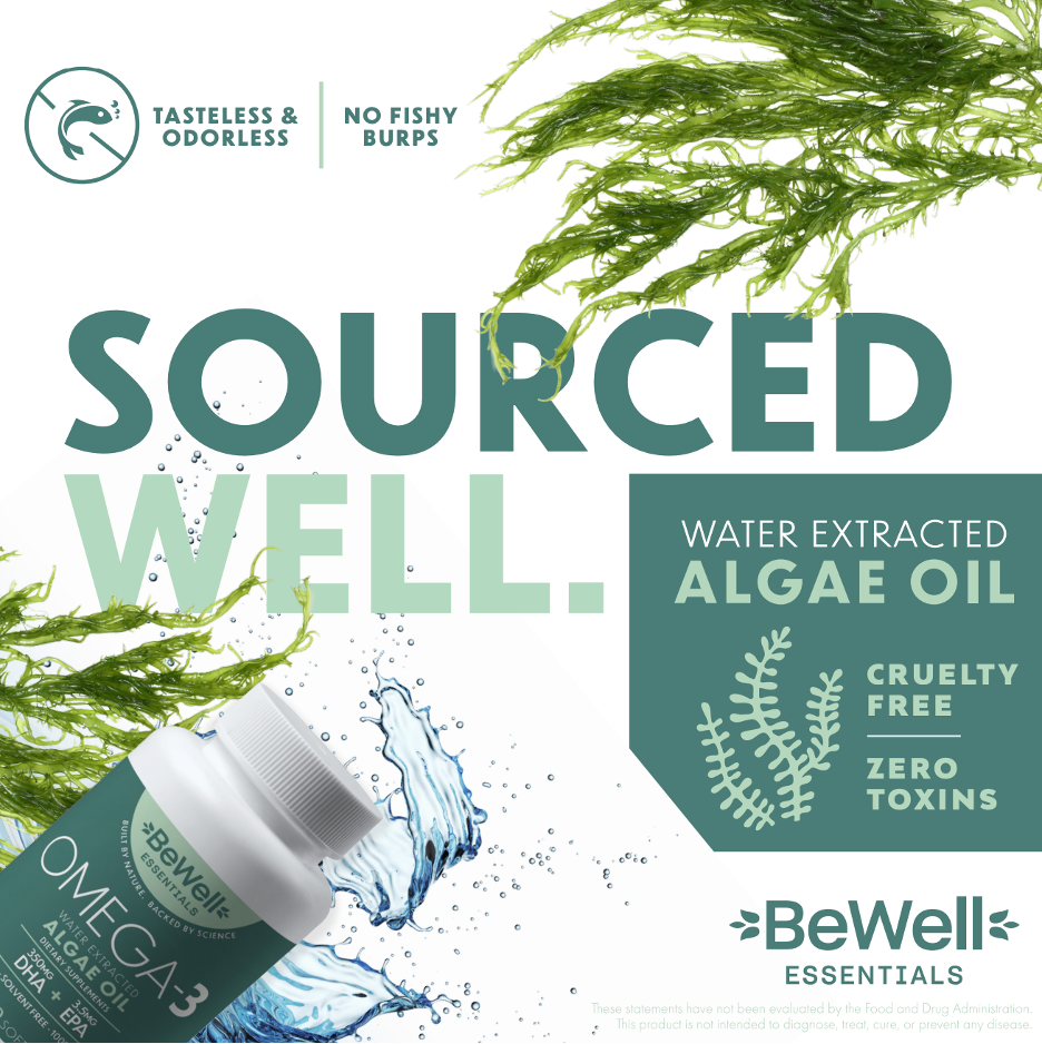 Vegan Omega-3 with Algae Oil – Heart, Brain & Eye Health Support